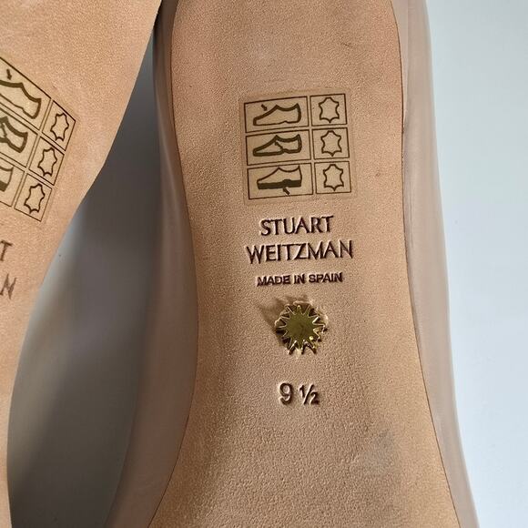 R STUART WEITZMAN Soft Neutral Dusty Pink 50mm Kitten Pumps Heels Women Size 9.5 - Picture 10 of 11